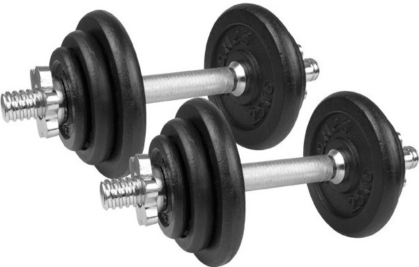 Nakladací jednoručný činkový set Spartan 2x10kg - oceľový
