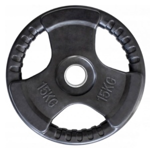 Pogumovaný olympijský kotúč SPARTAN TRI GRIP 15 kg