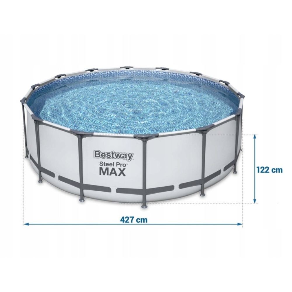 BESTWAY Steel Pro Max Bazén 427 x 122 cm, kartušová filtrácia 5612X - Obrázok 8